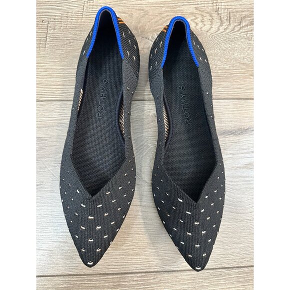 Rothy's The Point Ivory Dot Textile Ballet Flat Classic Women’s US 7 - Picture 2 of 12